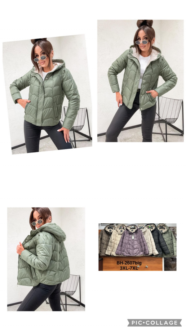 Kurtki damskie cienki Roz 3XL-7XL, 1 Kolor Paczka 5 szt